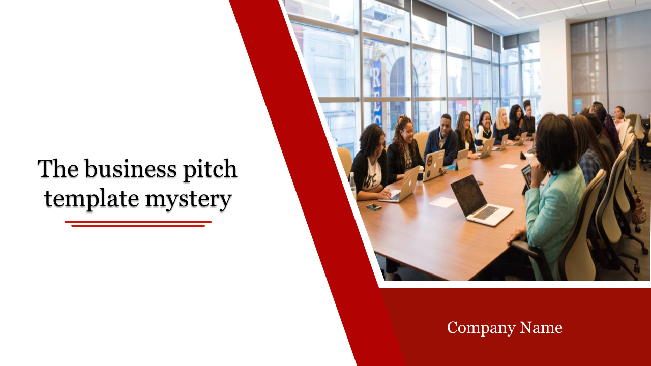 business pitch template-The business pitch template mystery-Red